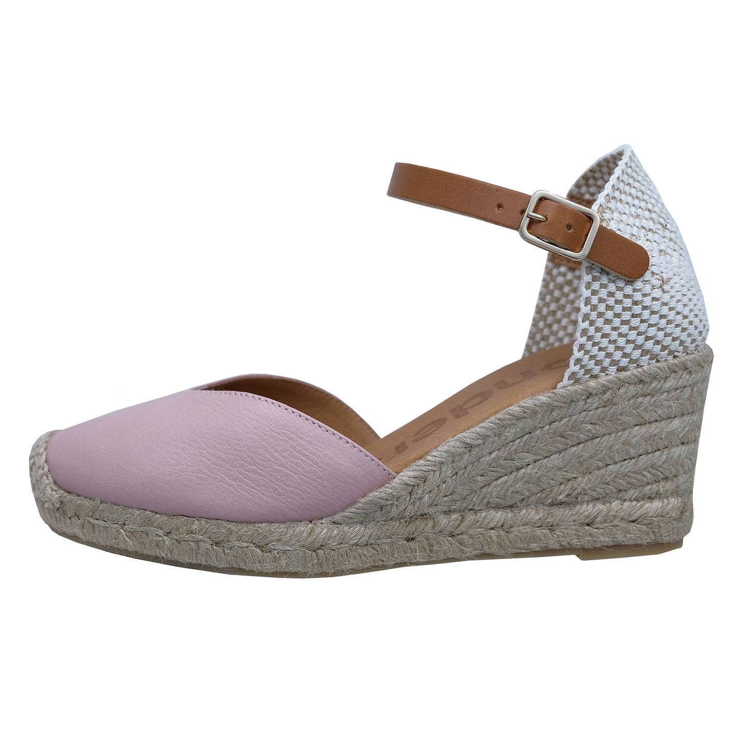 Wonders Lis: Women's Pink Leather Platform Espadrilles - Elegance and Comfort YD-SI9