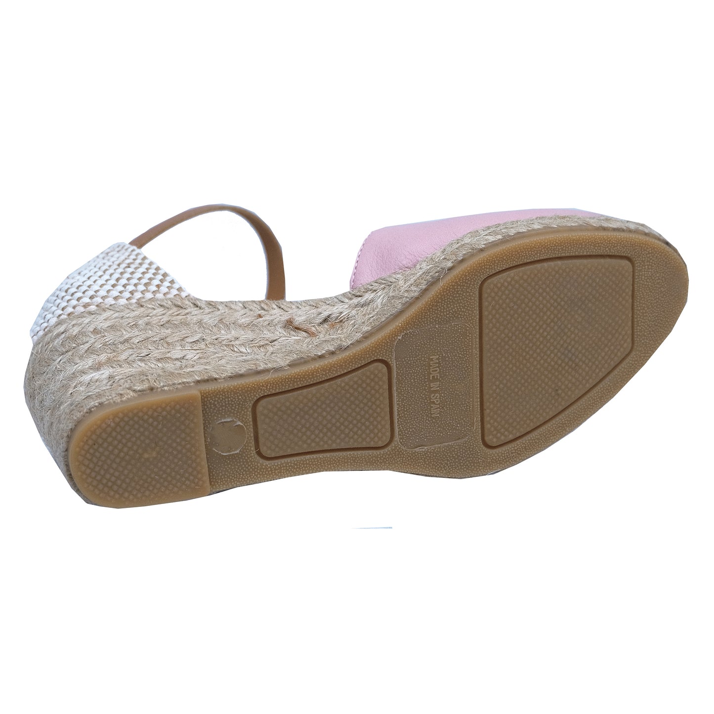 Wonders Lis: Women's Pink Leather Platform Espadrilles - Elegance and Comfort YD-SI9
