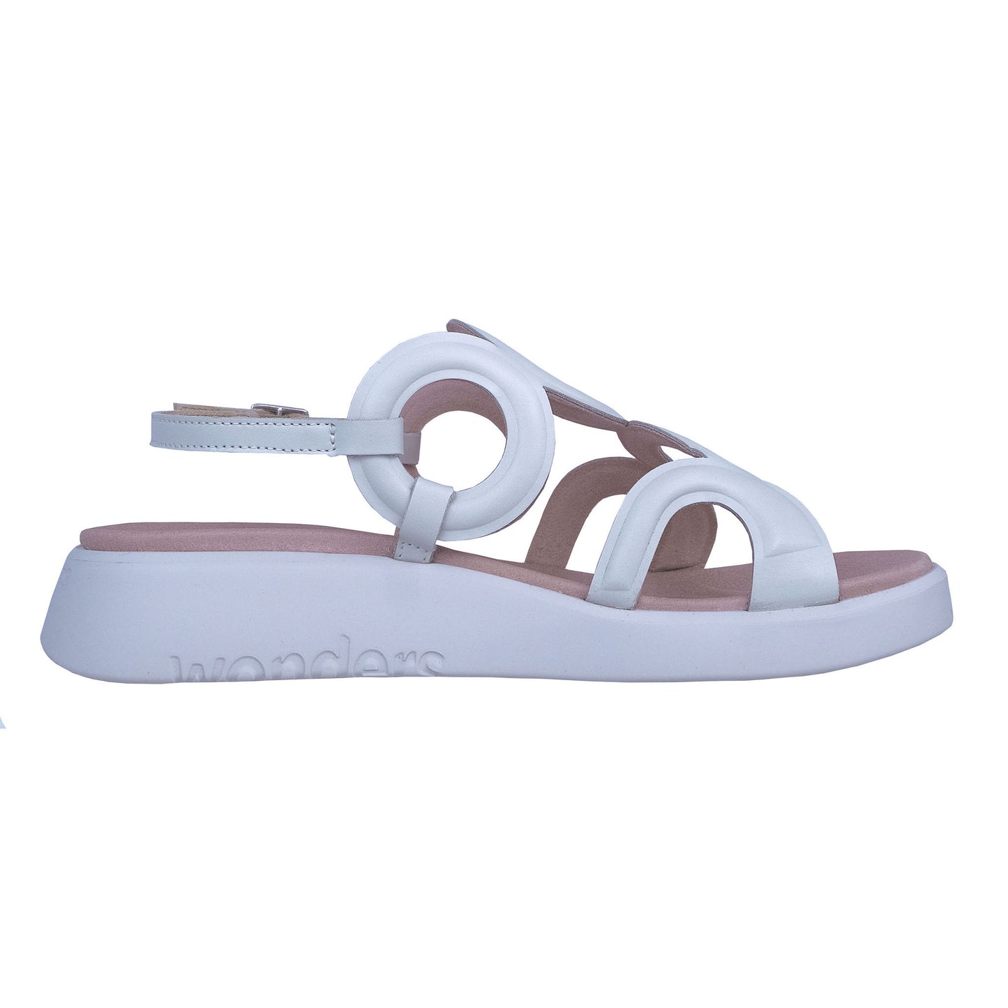Wonders Toledo: Women's Lightweight Leather Sandals in White C-6533