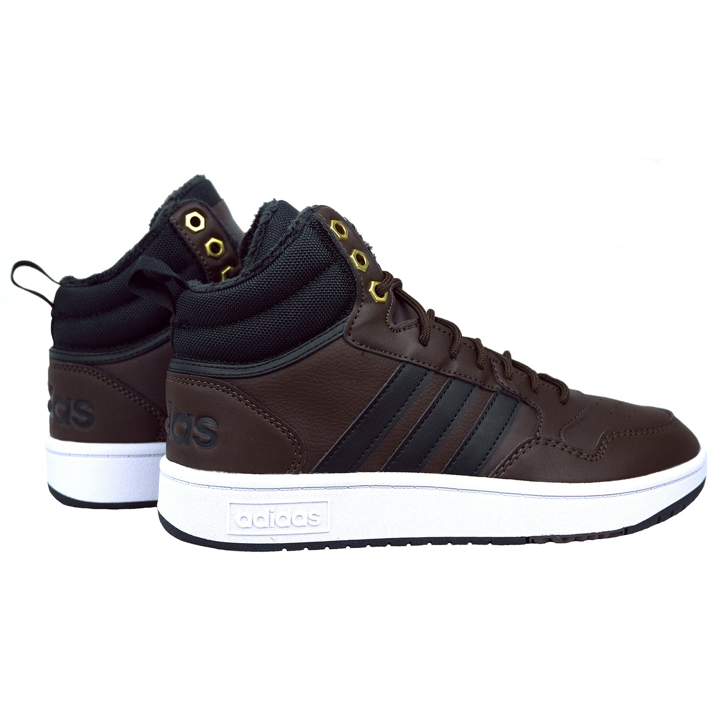 adidas Hoops 3.0 Mid WTR: Men's Brown Basketball Shoes GZ6680