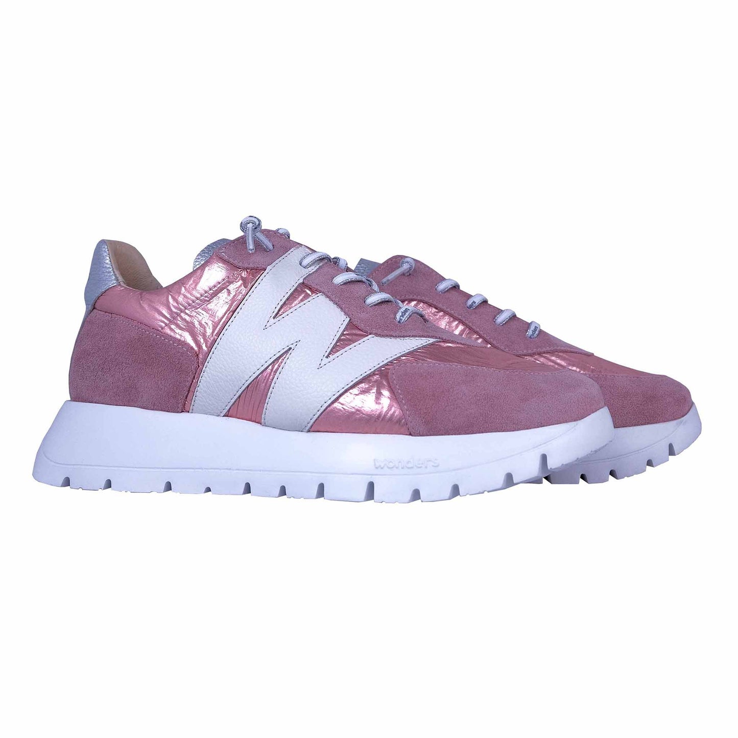 Wonders Odisei: Zapatillas Rosa Piel A-2464