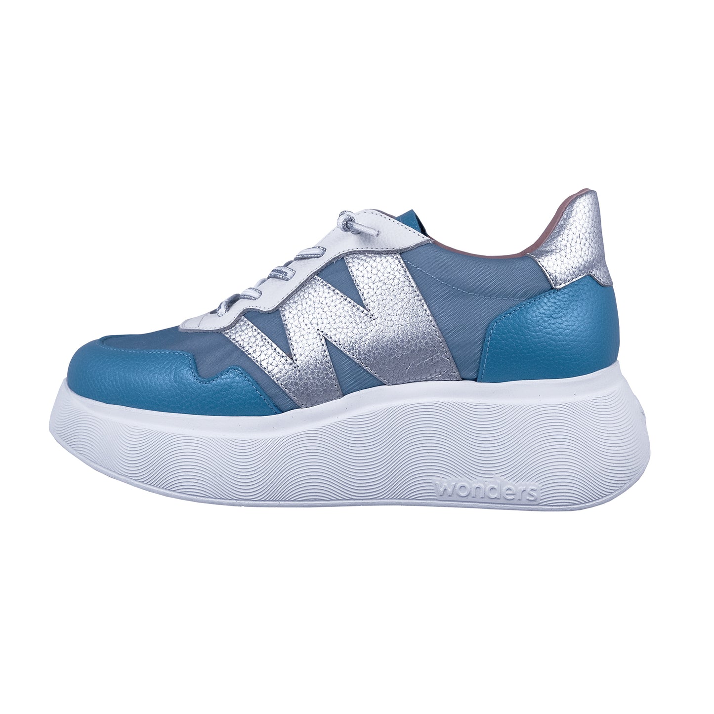 Wonders Zenit - Zapatos Mujer Azul Plataforma A-3622
