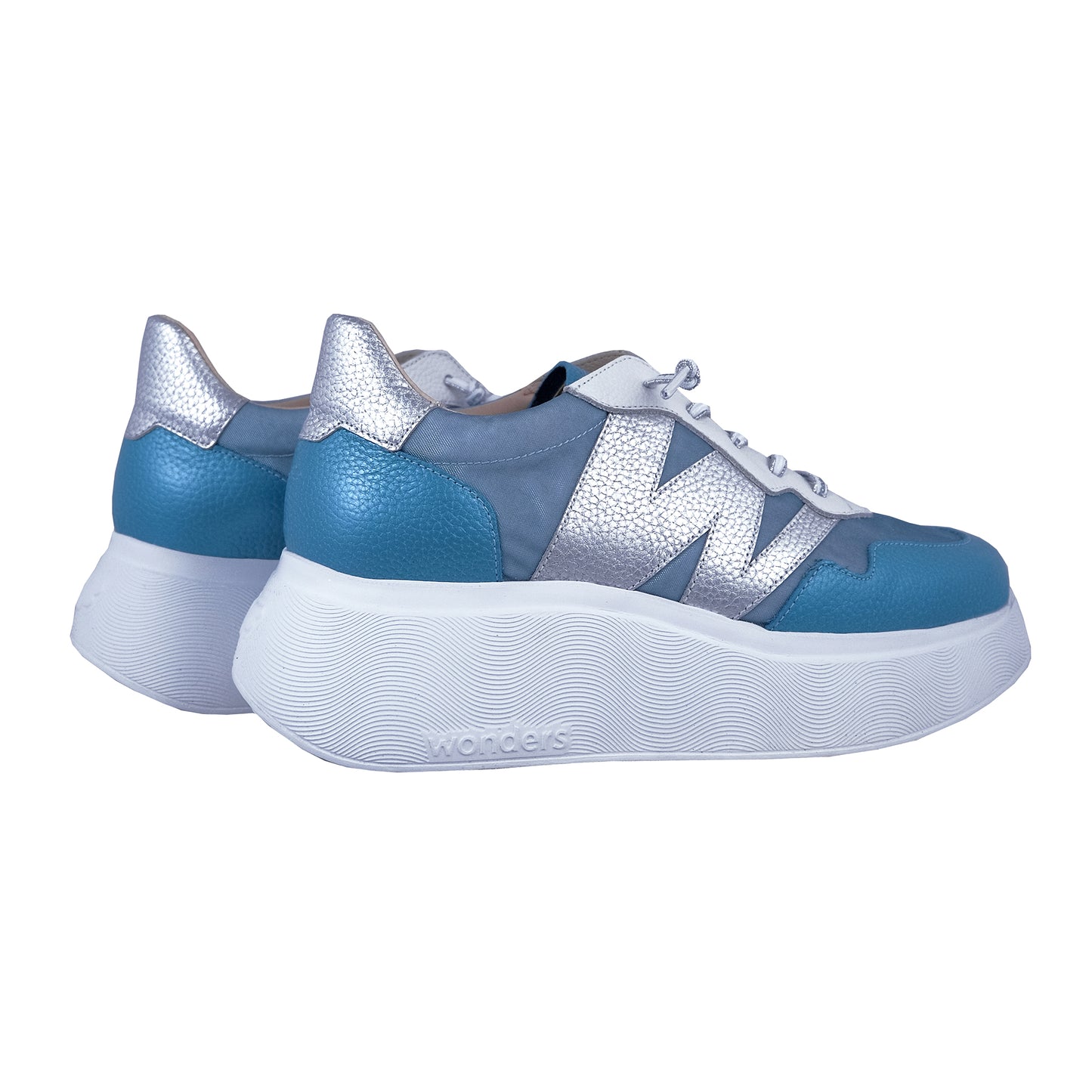 Wonders Zenit - Zapatos Mujer Azul Plataforma A-3622