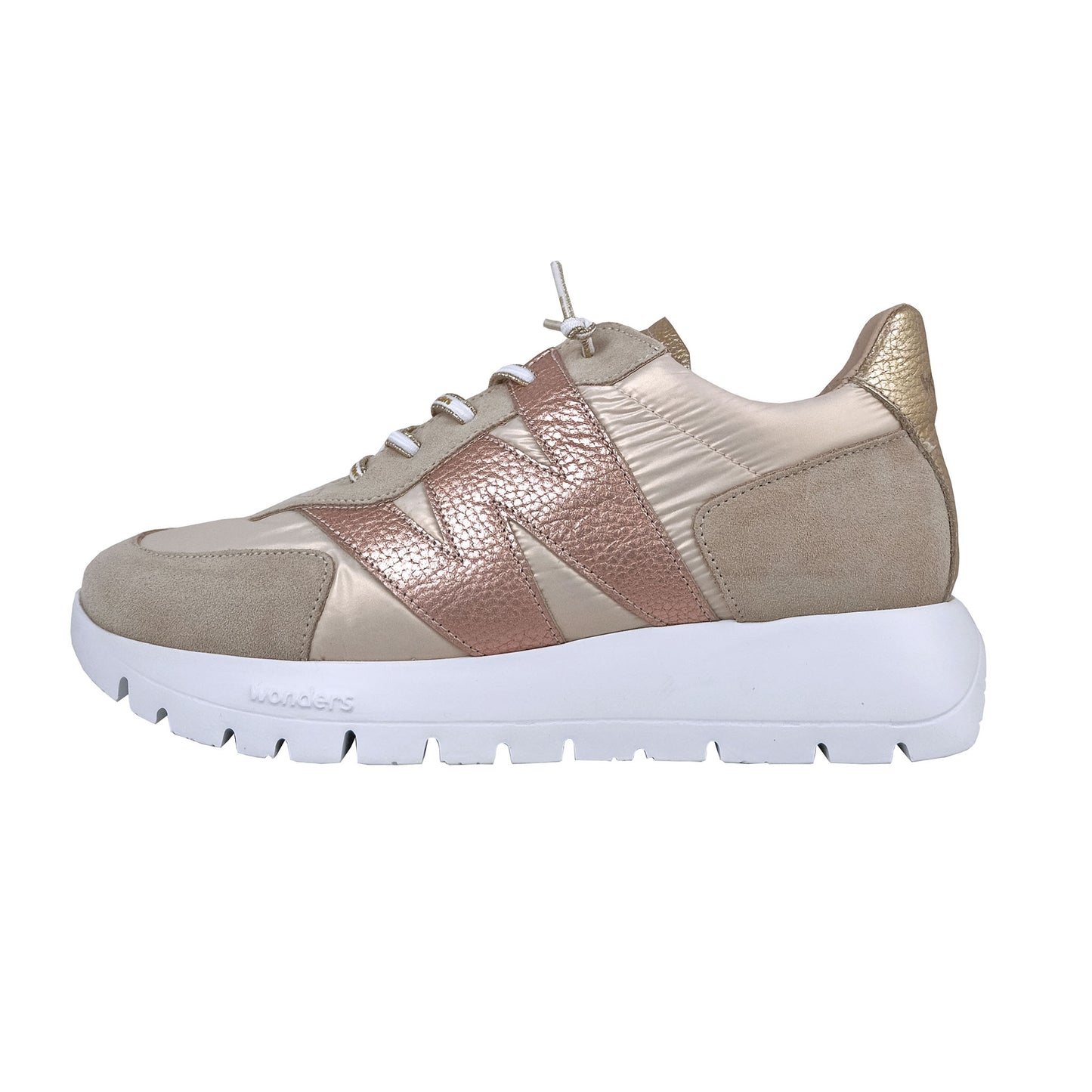 Wonders Oslo: Zapatillas Plataforma Beige A-2464