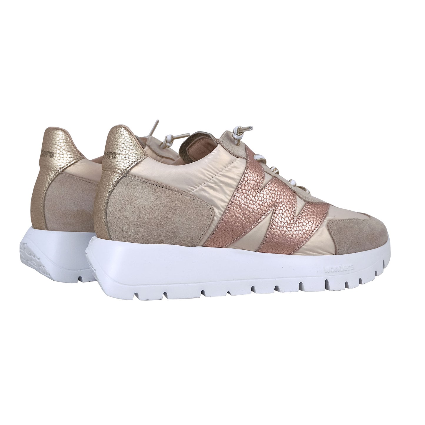 Wonders Oslo: Zapatillas Plataforma Beige A-2464