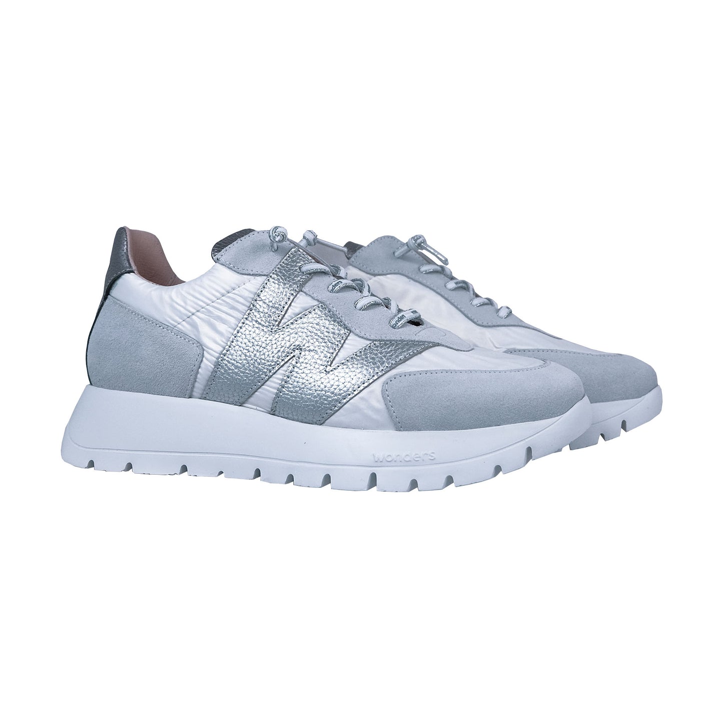 Wonders Oslo: Women's White Platform Sneakers A-2464