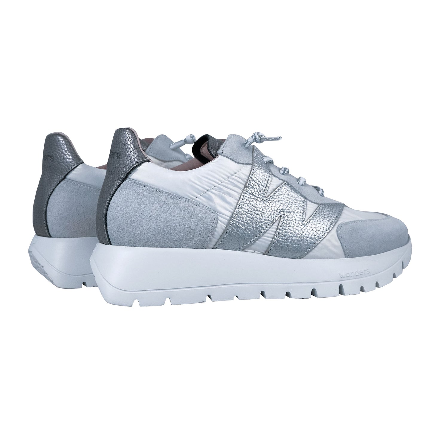 Wonders Oslo: Women's White Platform Sneakers A-2464