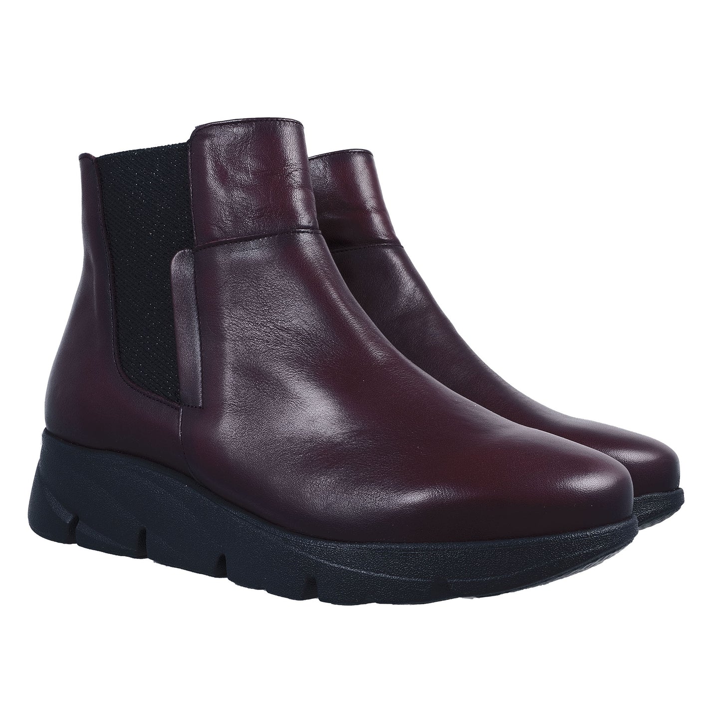 Fluchos Bona : Bottines en cuir pour femme à plateforme et fermeture éclair F1361
