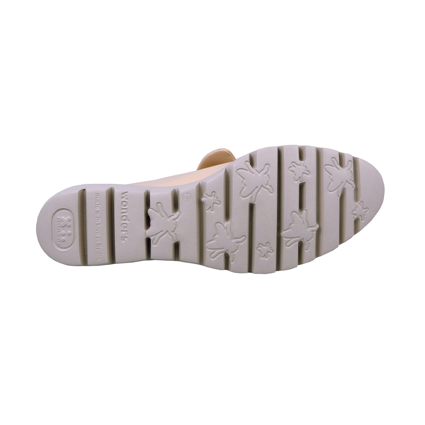 Wonders Sauvag: Beige Leather Wedge for Women C-33159