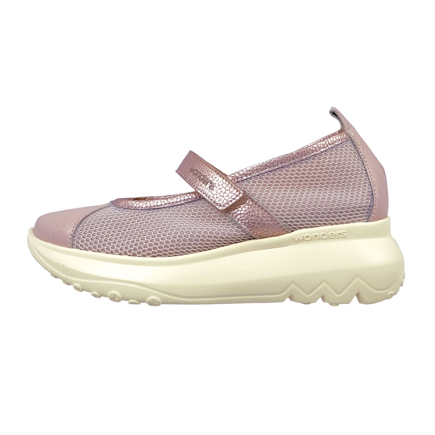 Wonders Isaura: Women's Wedge Beige Leather A-4003