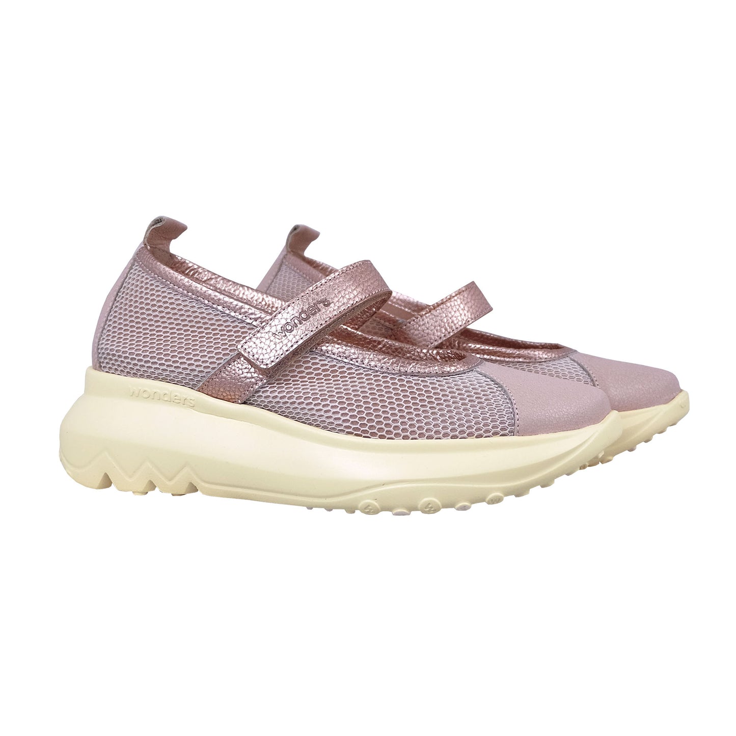 Wonders Isaura: Women's Wedge Beige Leather A-4003