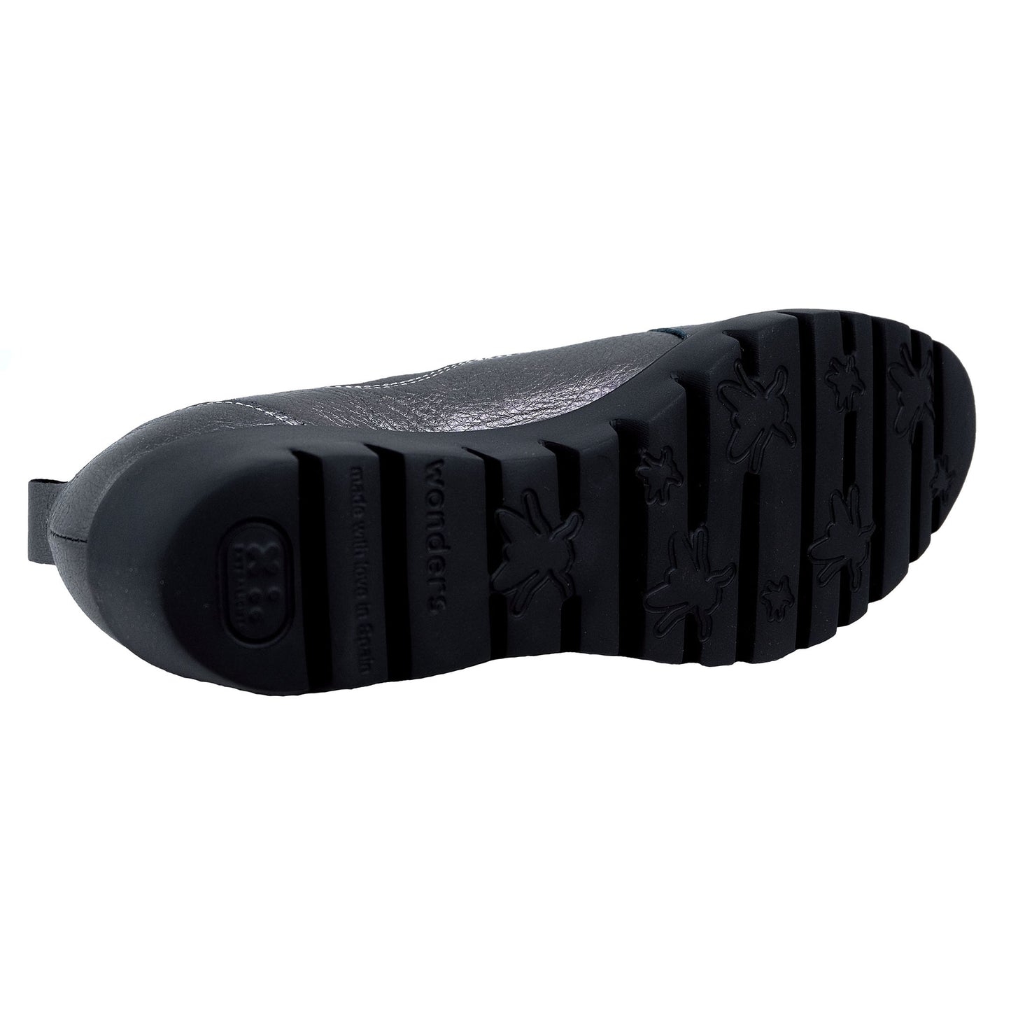 Wonders Wash : Chaussures de sport légères en cuir argenté pour femme C-33280