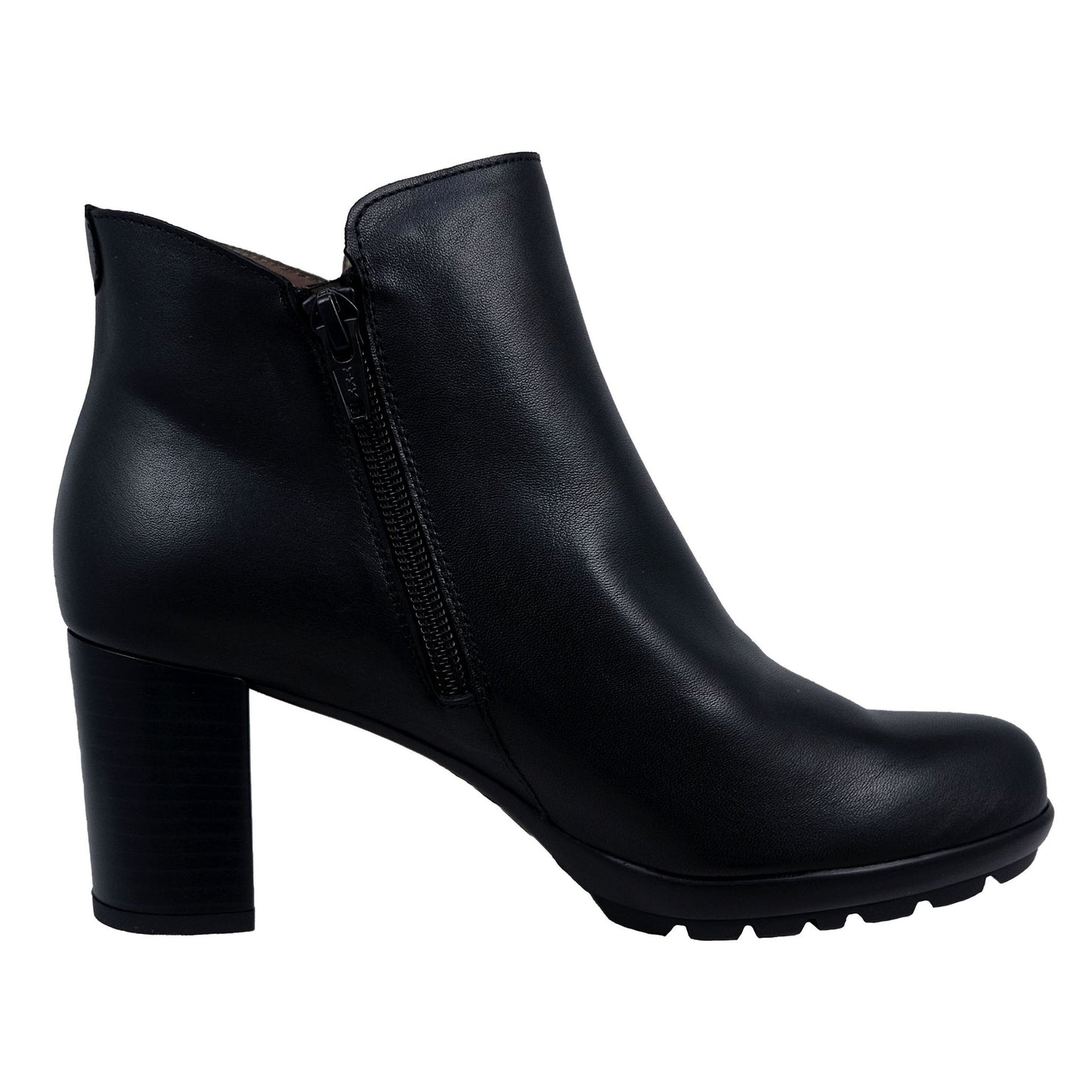 Wonders : Bottines à talons en cuir noir pour femme I-6707