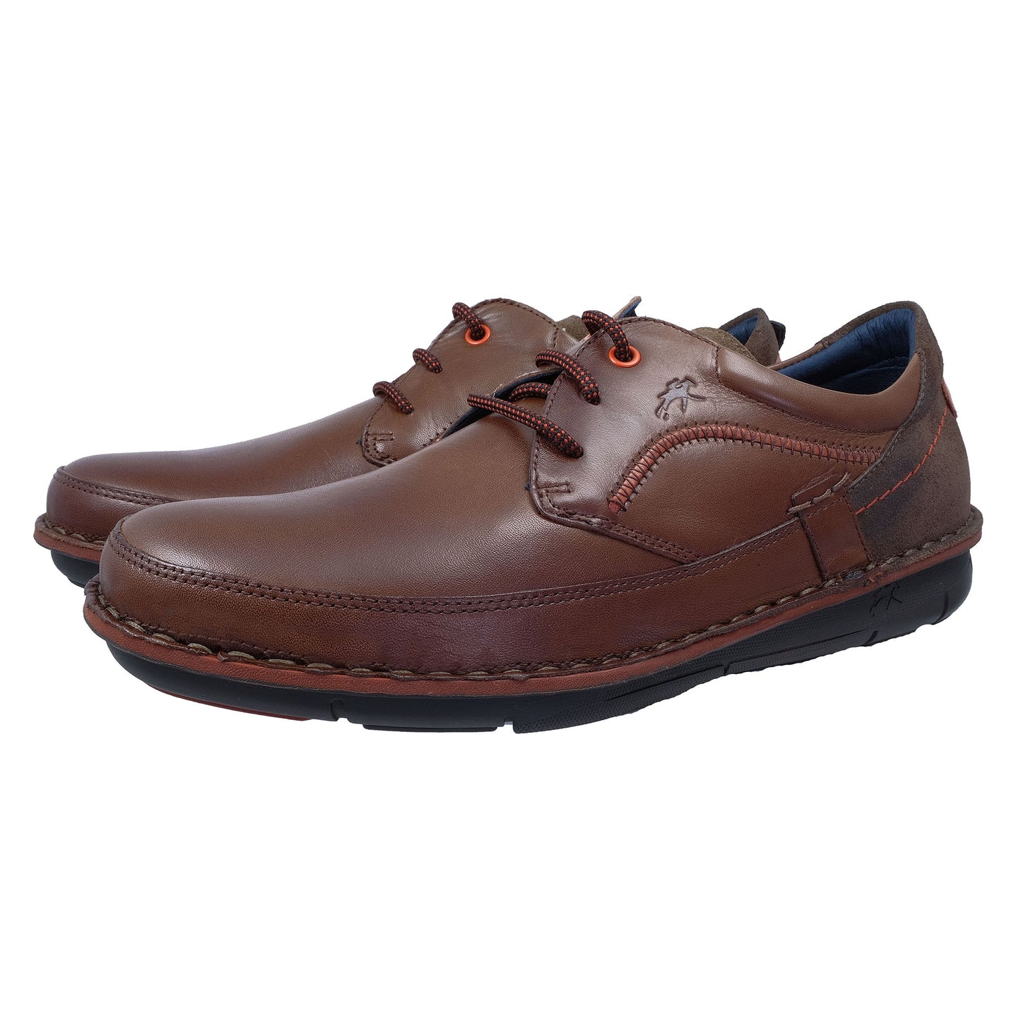 Fluchos Alfa: Men's Lace-Up Shoes Brown Leather F1024
