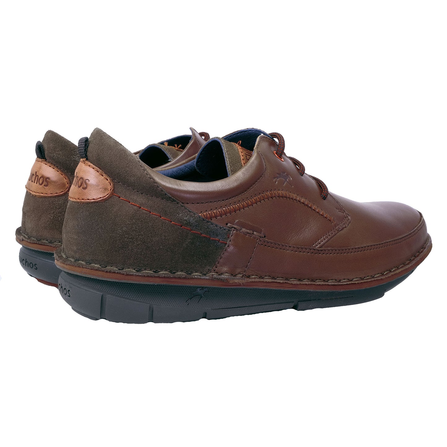 Fluchos Alfa: Men's Lace-Up Shoes Brown Leather F1024