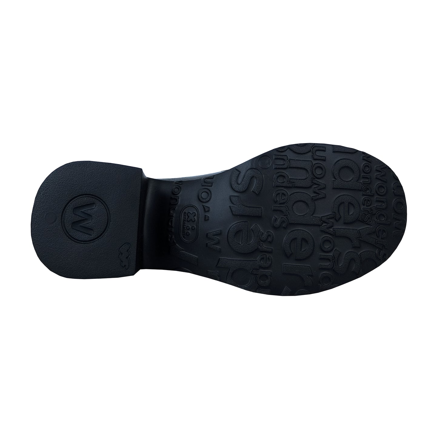 Wonders Flytres – Mocasín Tacón Mujer Negro Charol: E-7121