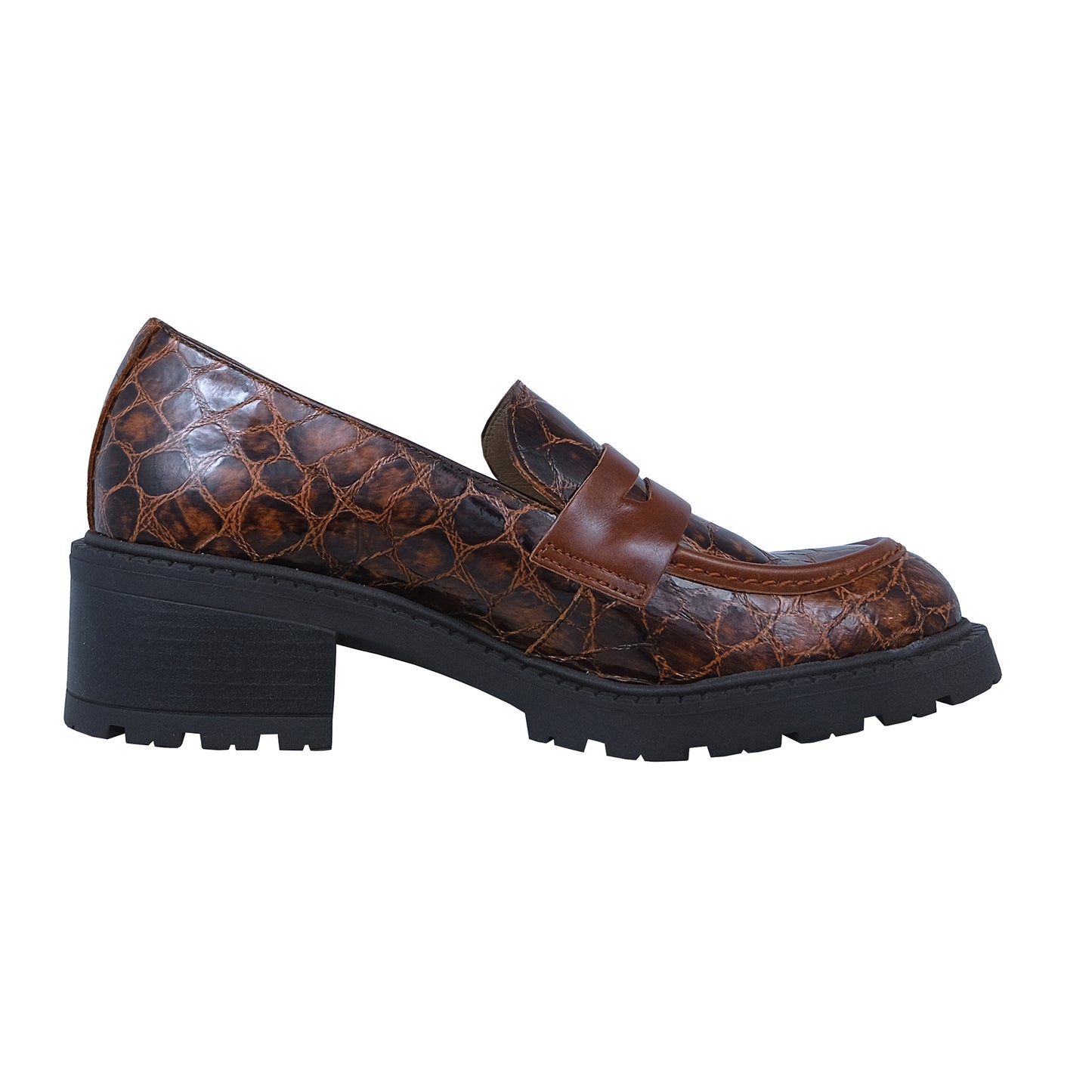 Wonders Evoclub – Mocasín Mujer Tacón Piel Marrón: D-1401