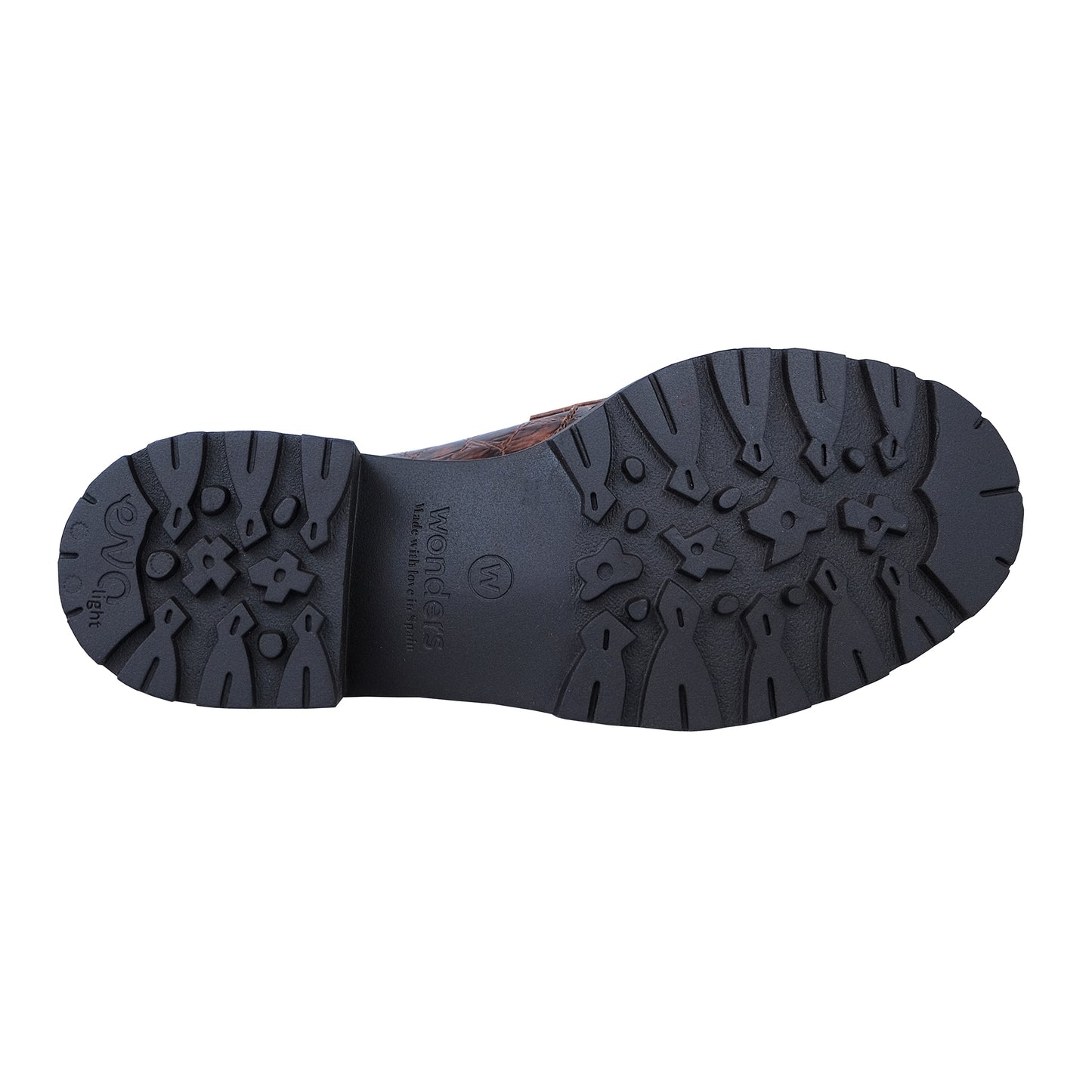 Wonders Evoclub – Mocasín Mujer Tacón Piel Marrón: D-1401