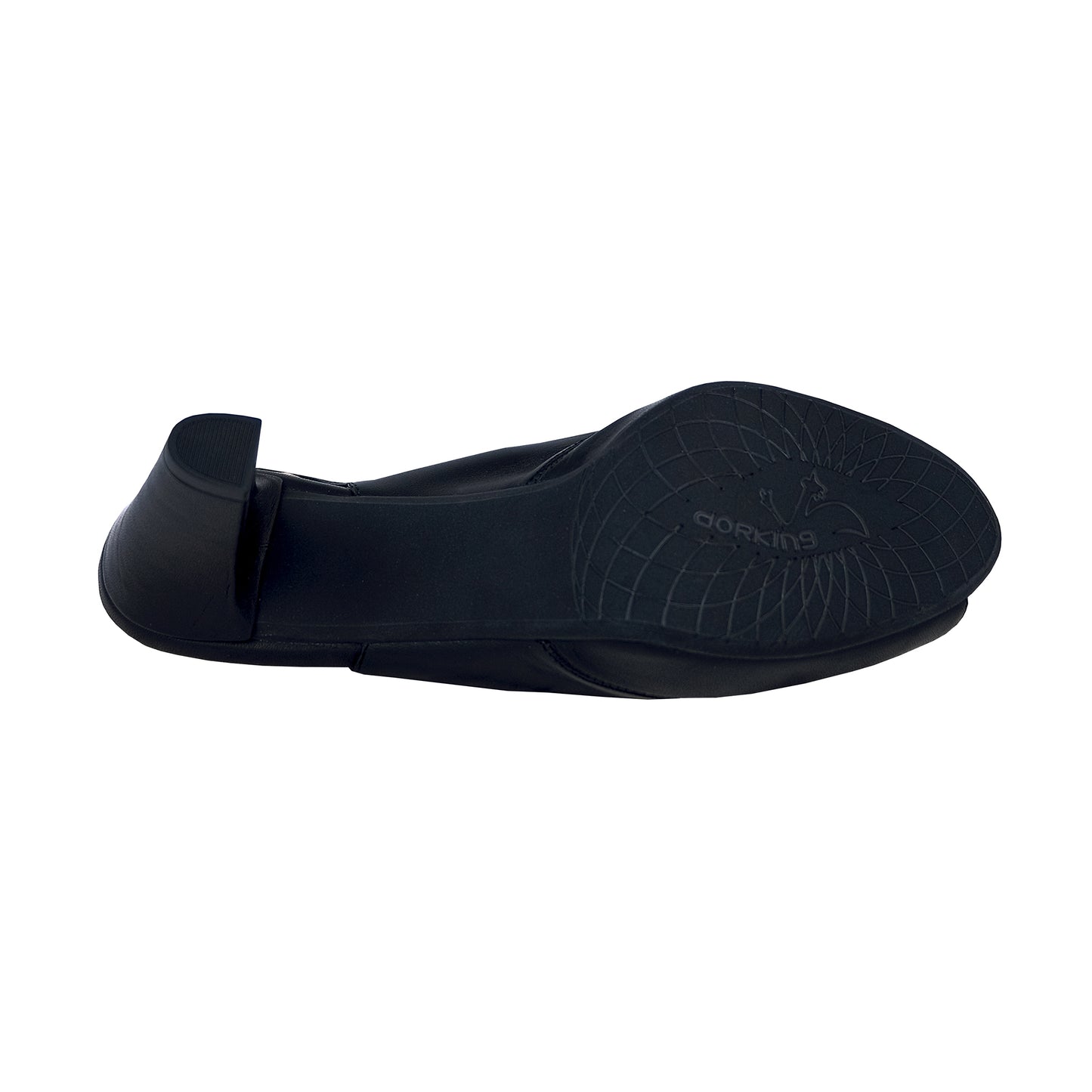 Dorking Blesa: Women's Black Leather Heeled Dress Shoes D6604
