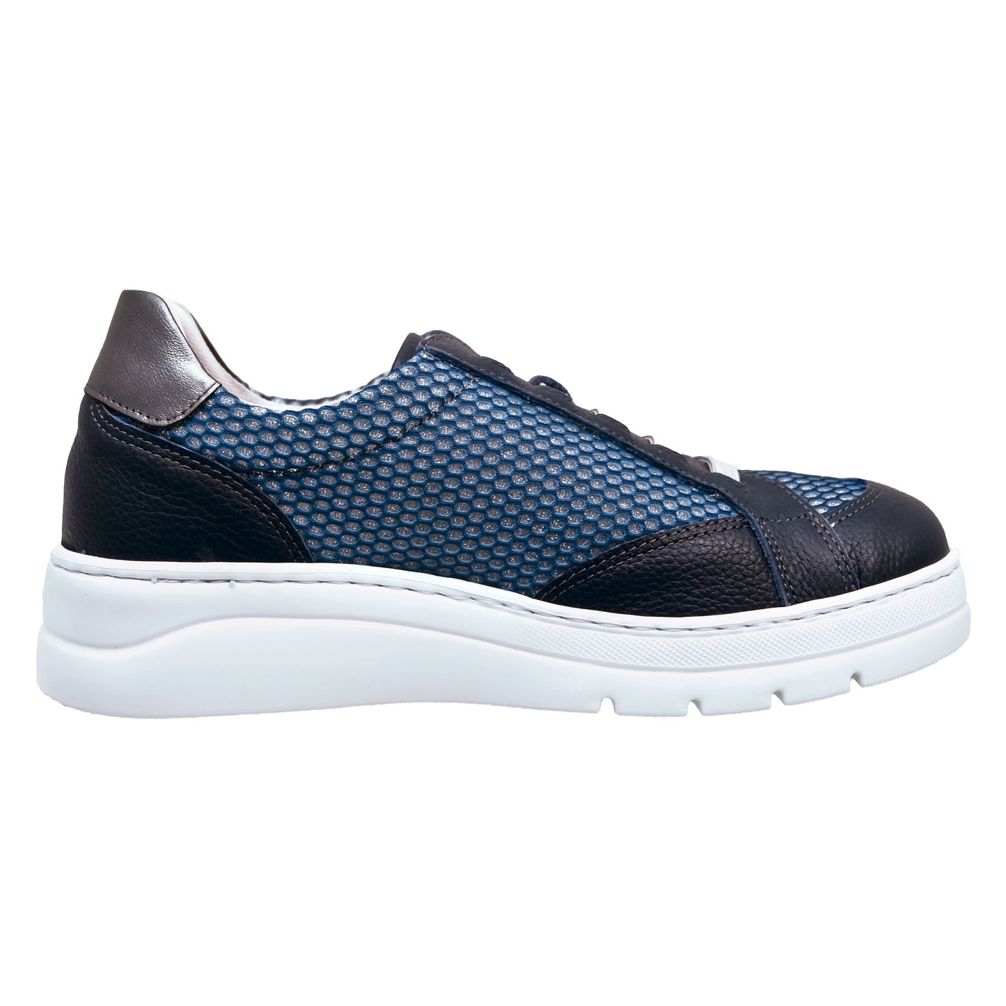 Fluchos Pompas: Women's Blue Leather Sneakers F1668