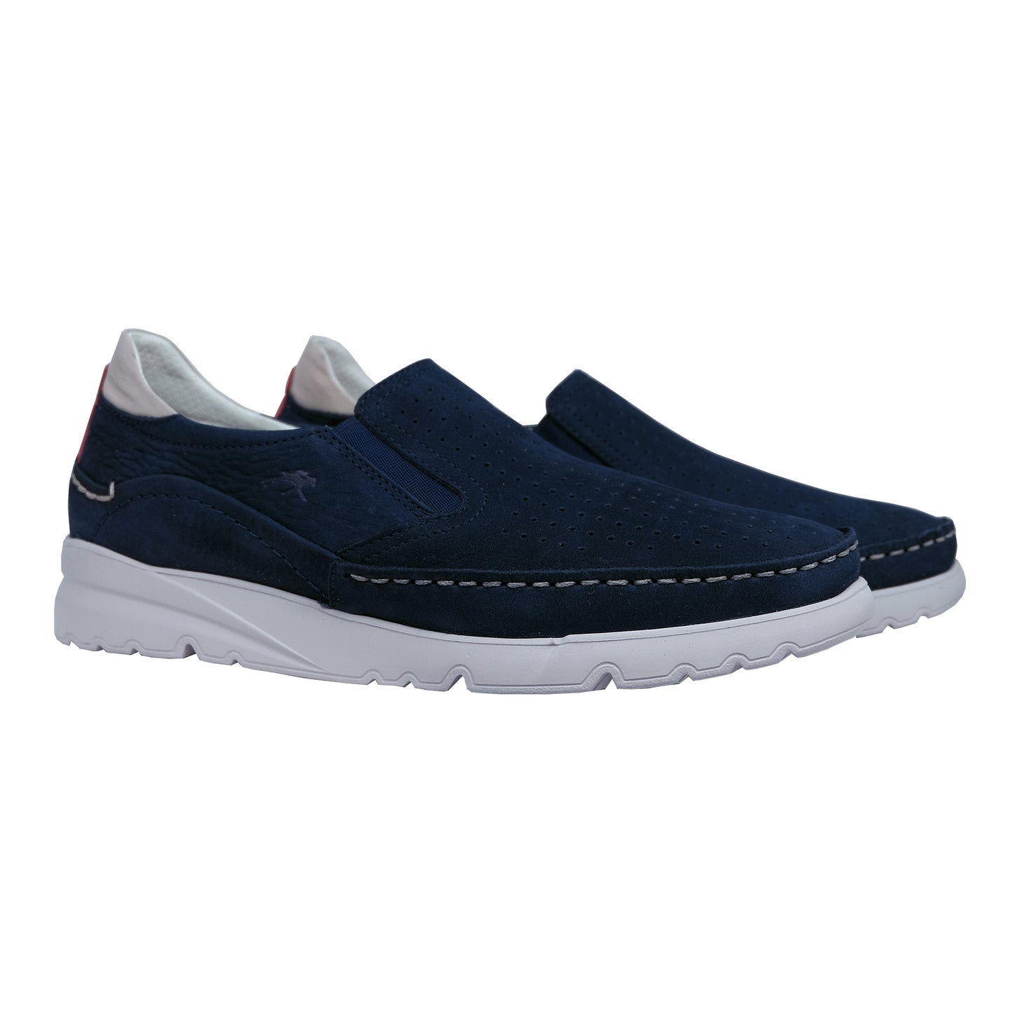 Fluchos Daryl : Mocassins en nubuck bleu pour homme F1454