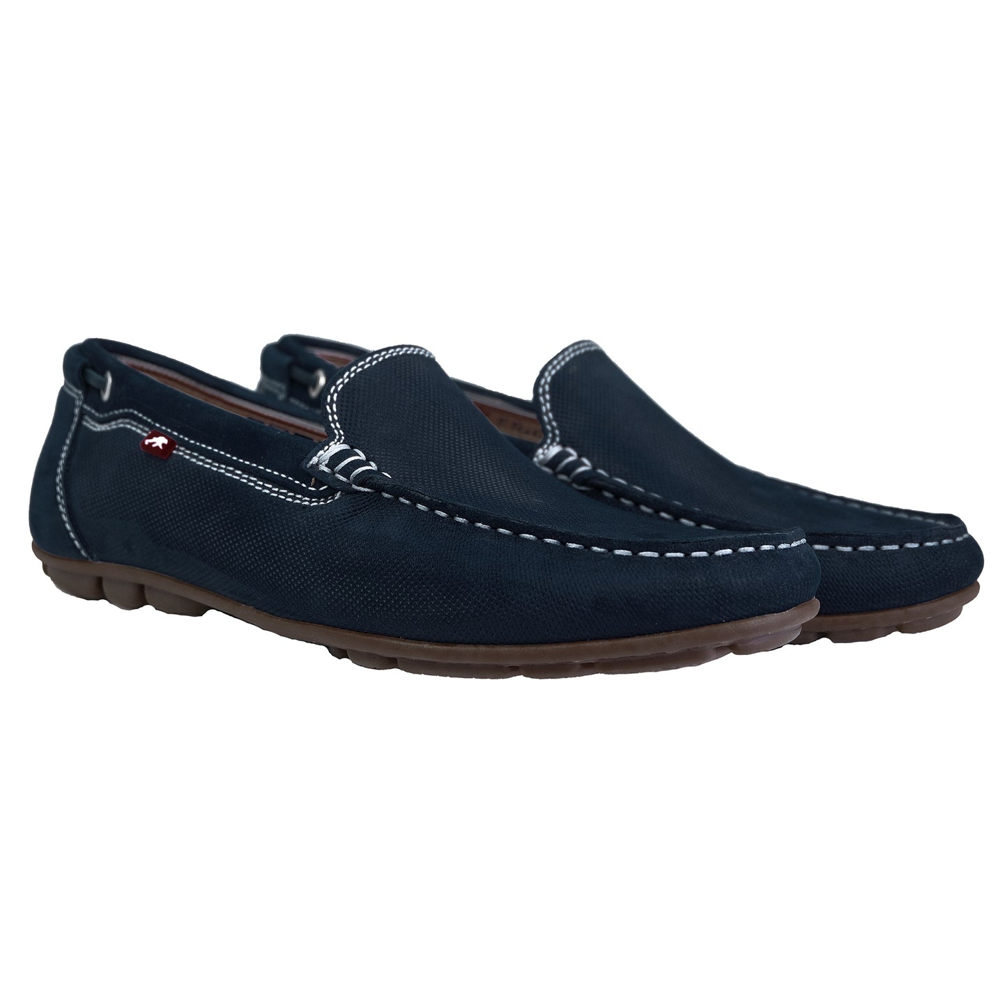 Fluchos Silva: Mocasines Hombre Azul Ante 9075