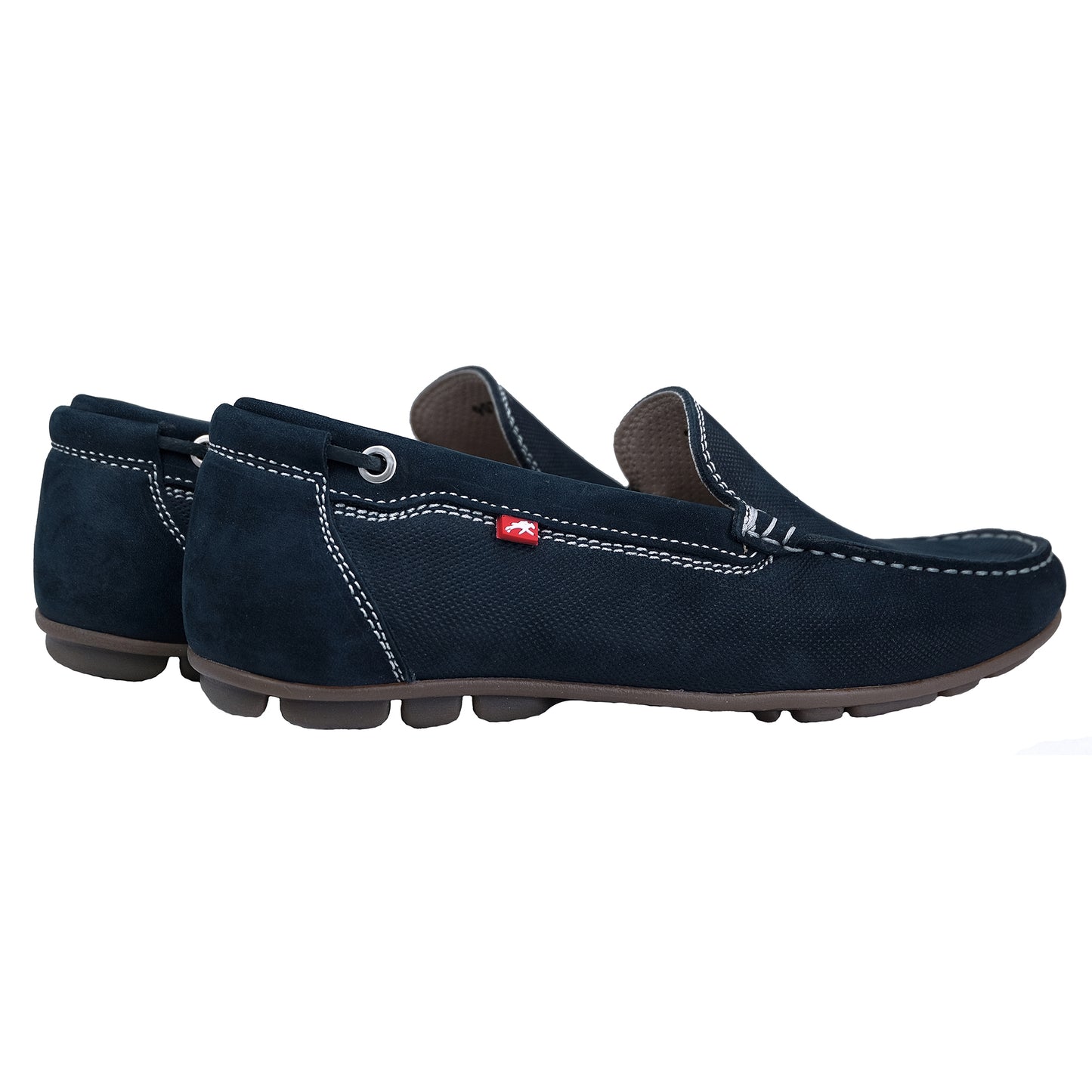 Fluchos Silva: Mocasines Hombre Azul Ante 9075