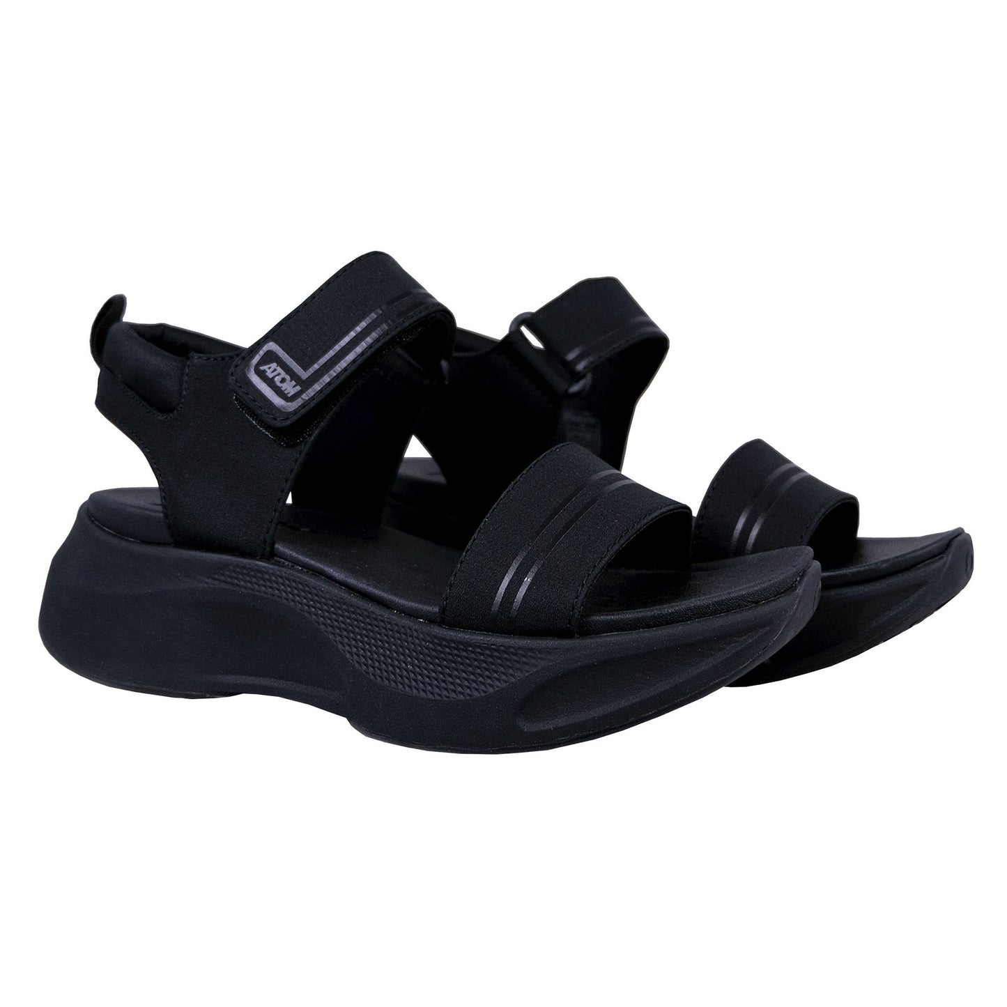 Fluchos Atom: Sandalia Deportiva Mujer Negro AT169