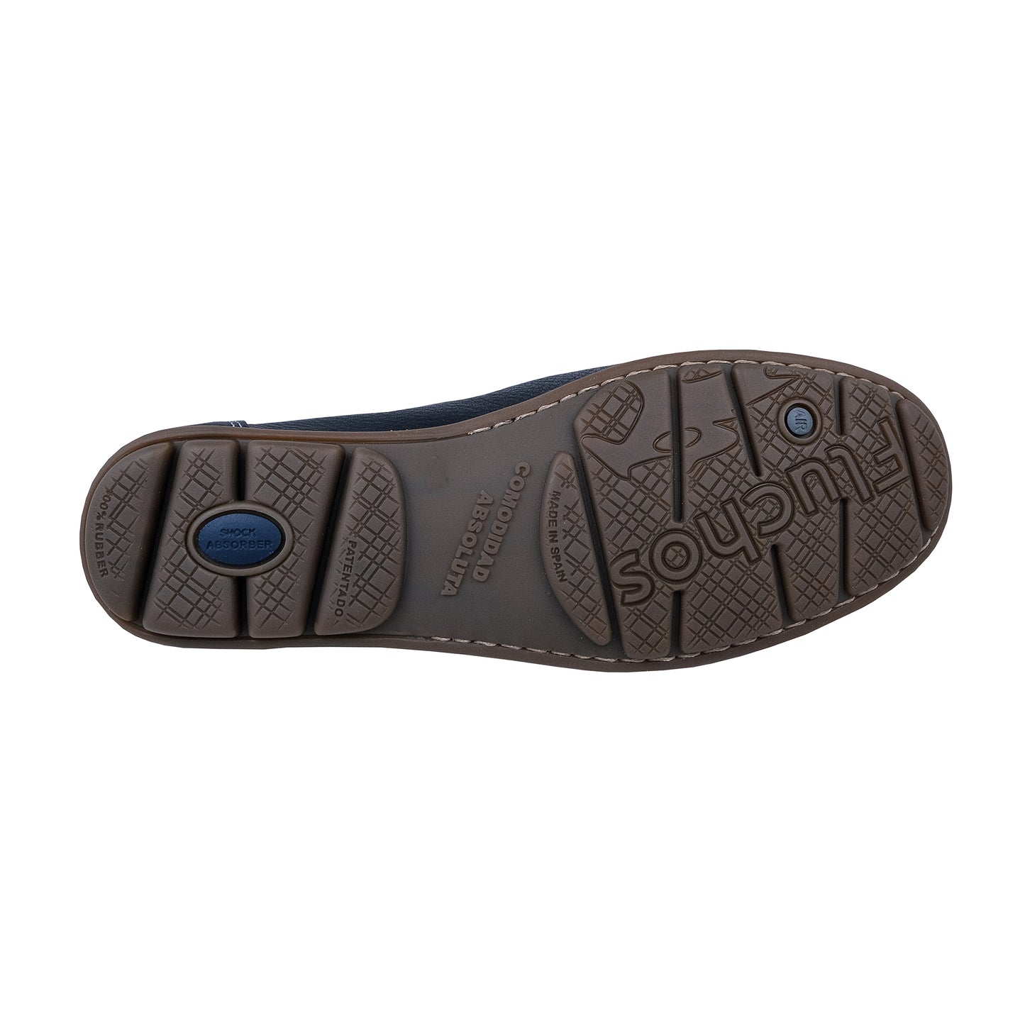 Fluchos Silva: Men's Blue Moccasins with Removable Leather Insoles 9083