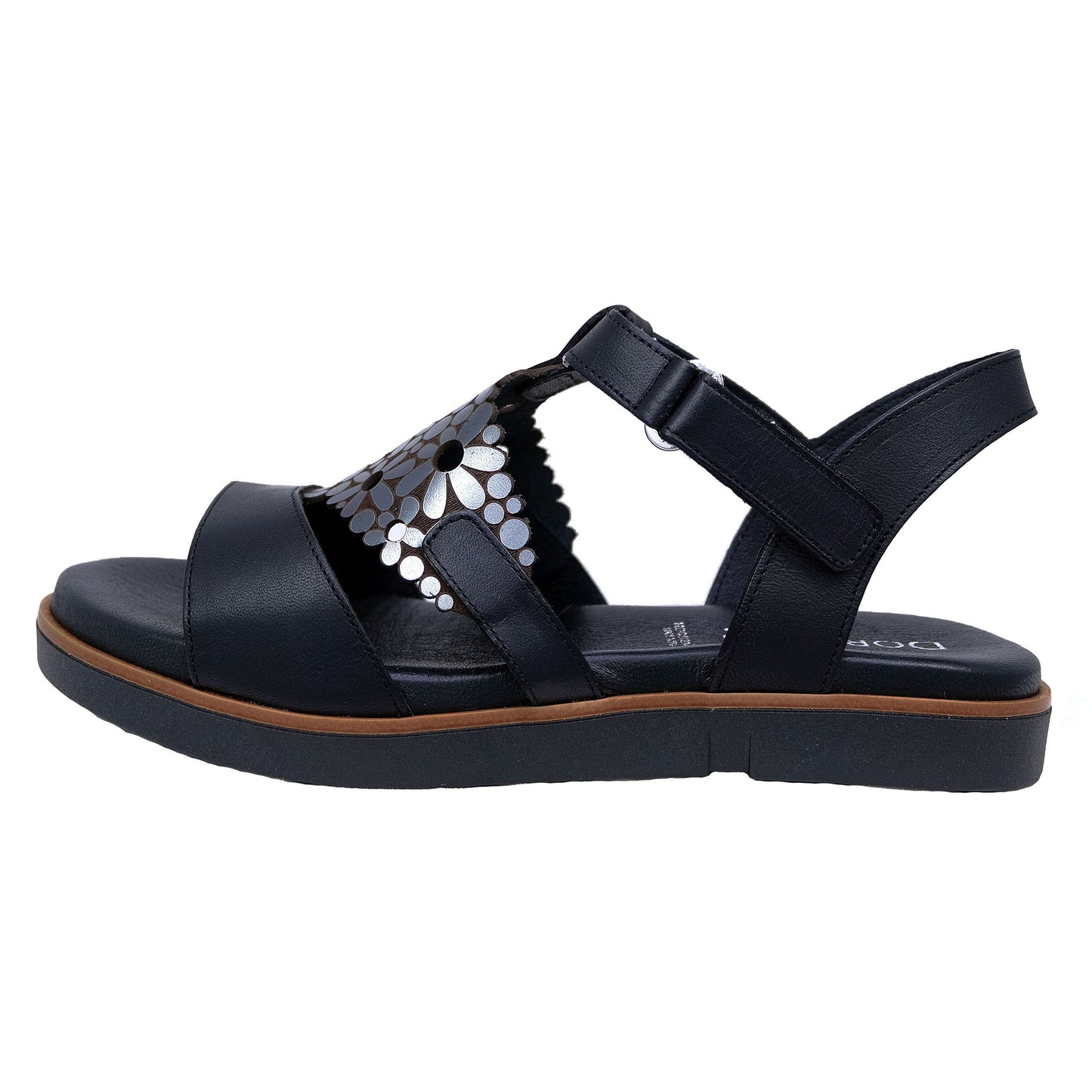 Dorking D8732: Sandalias Negras de Piel para Mujer Diseño Exclusivo