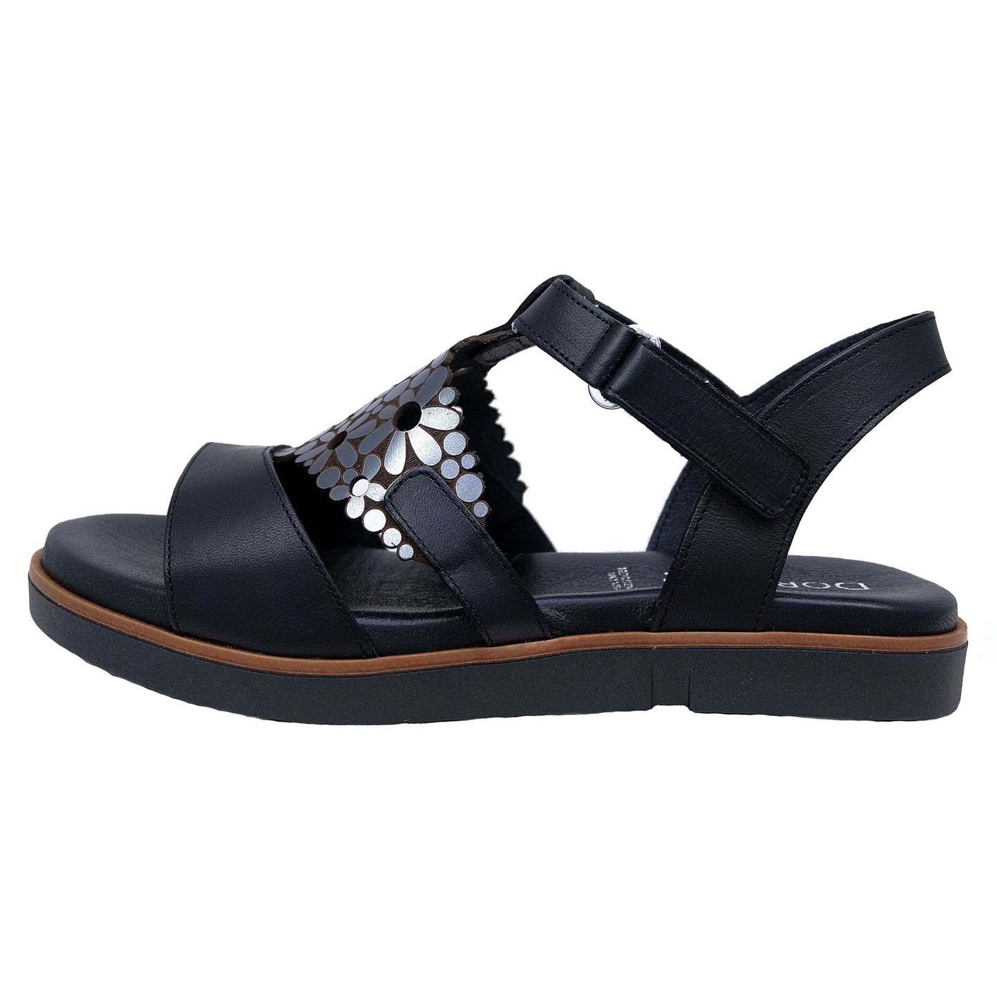 Dorking D8732: Sandalias Negras de Piel para Mujer Diseño Exclusivo