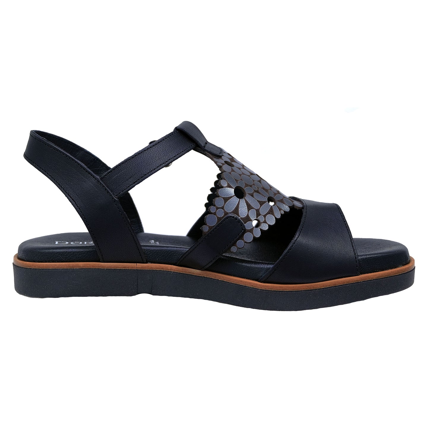 Dorking D8732: Sandalias Negras de Piel para Mujer Diseño Exclusivo