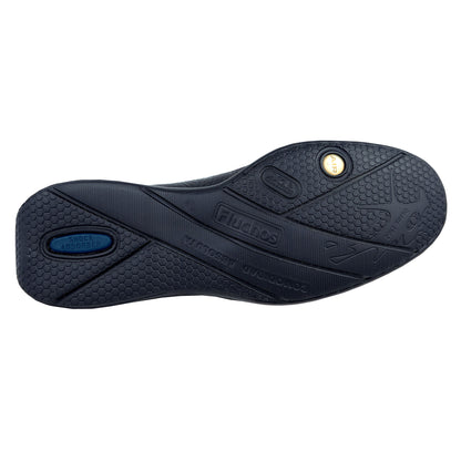 Fluchos Orion : Mocassins légers en cuir pour homme, noir 8682