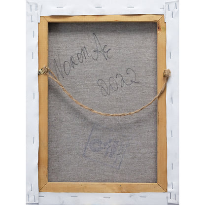 Anastasia Woron: "A Very Friendly Parrot" – Original Oil Painting 40x30 cm (2022)