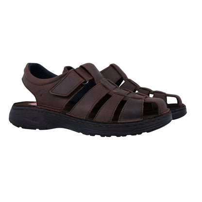 Fluchos Azores: Sandalias Hombre Piel Marrón F2198