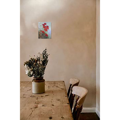 Anastasia Woron : « Champ de coquelicots » – Peinture à l'huile originale 35x27 cm (2019)