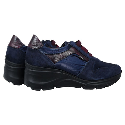 Fluchos Olas : Chaussures confort pour femme en cuir bleu clair F1509