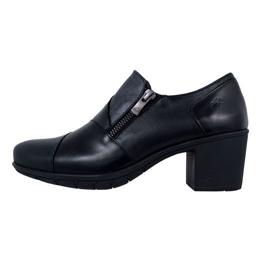 Fluchos Nydia: Women's High Heel Shoes Black Leather F1802