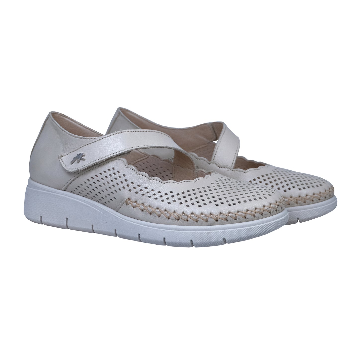 Fluchos Fluvia Beige – Women's Lightweight Leather Comfort Shoes: F2423
