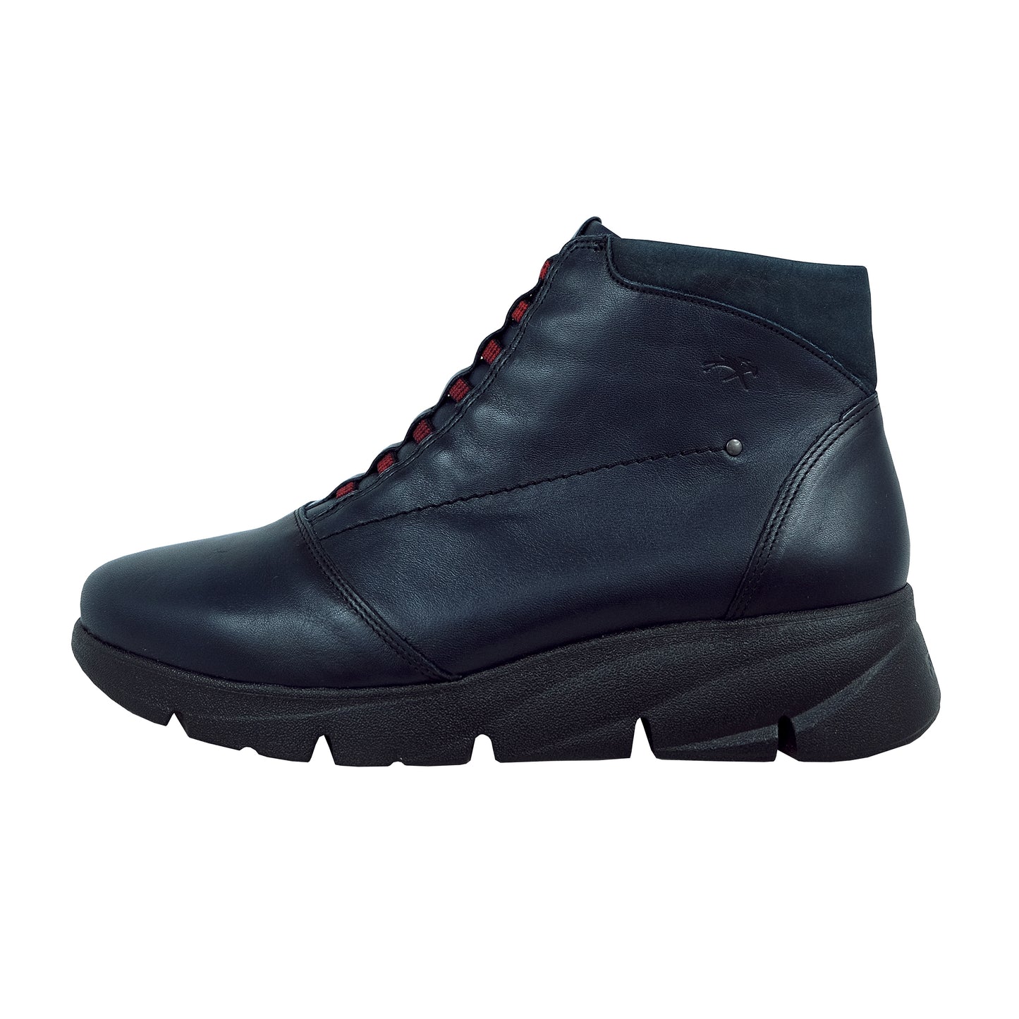 Fluchos Bona: Women's Platform Ankle Boots, Black F1358