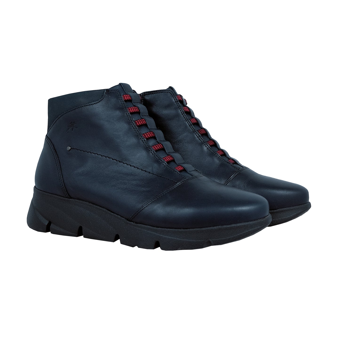 Fluchos Bona: Women's Platform Ankle Boots, Black F1358