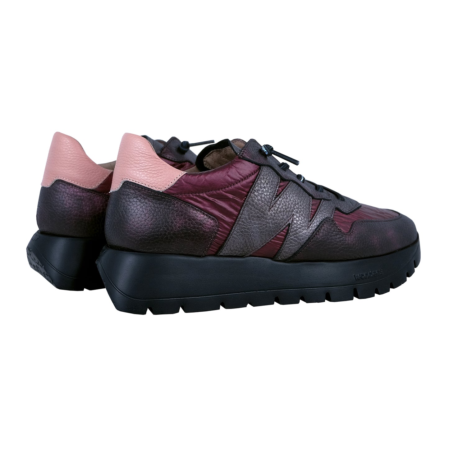 Wonders Odisei – Zapatillas Mujer Plataforma Burdeos: A-2491