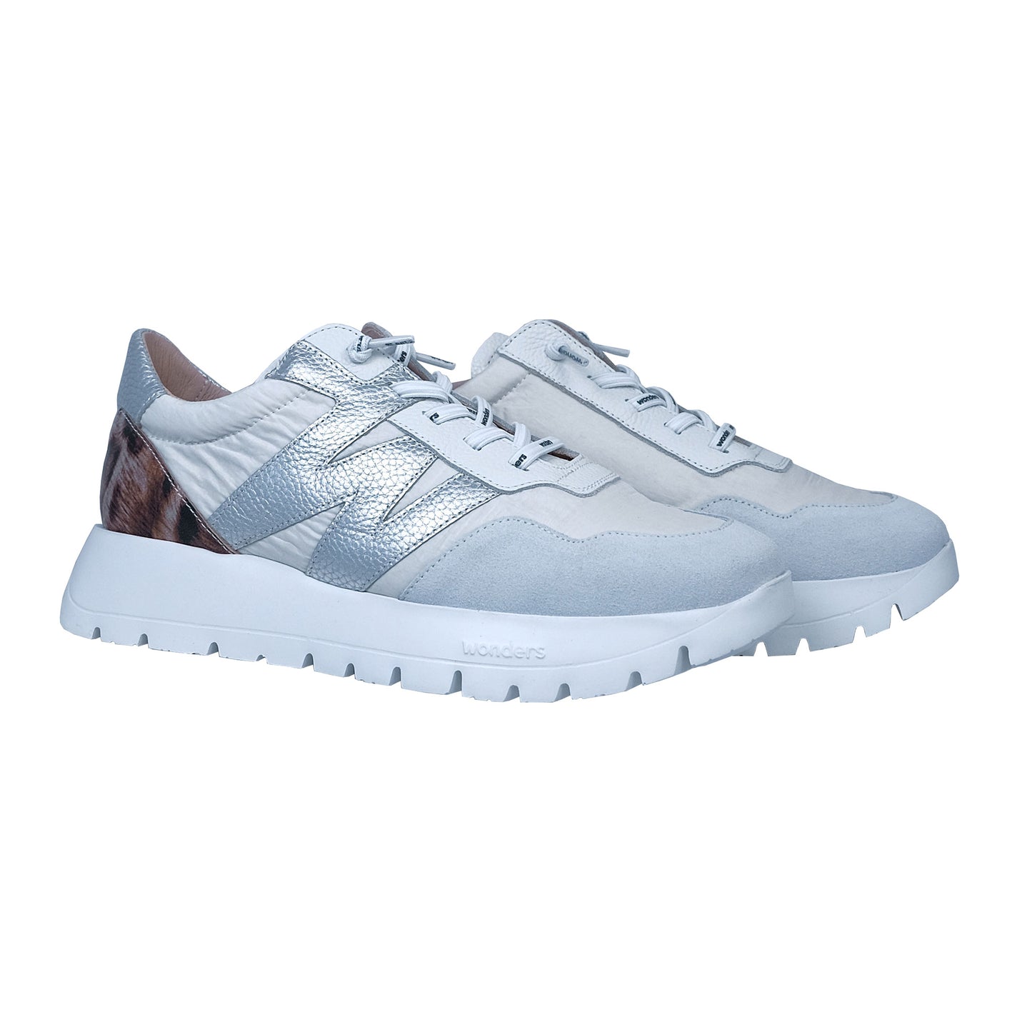 Wonders Odisei: Zapatillas Mujer Piel Blanco Confort A-2100