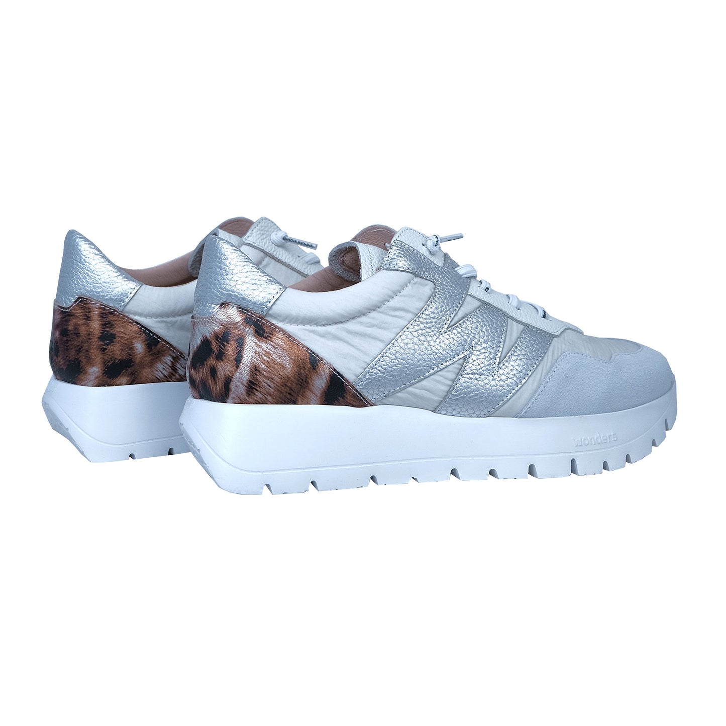 Wonders Odisei: Zapatillas Mujer Piel Blanco Confort A-2100