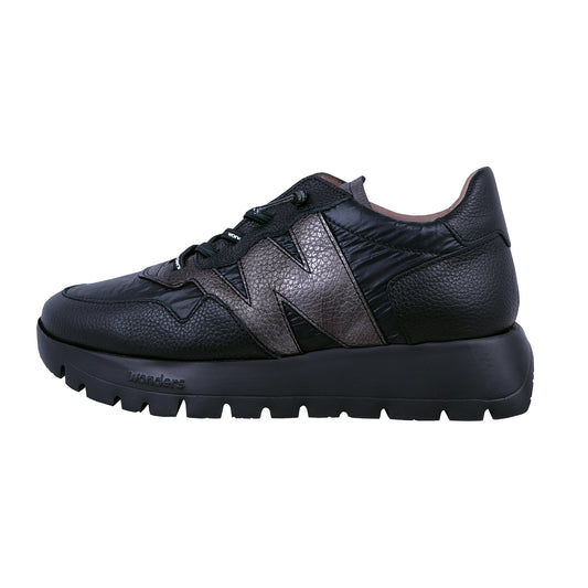 Wonders Odisei – Zapatillas Mujer Plataforma Negro: A-2491