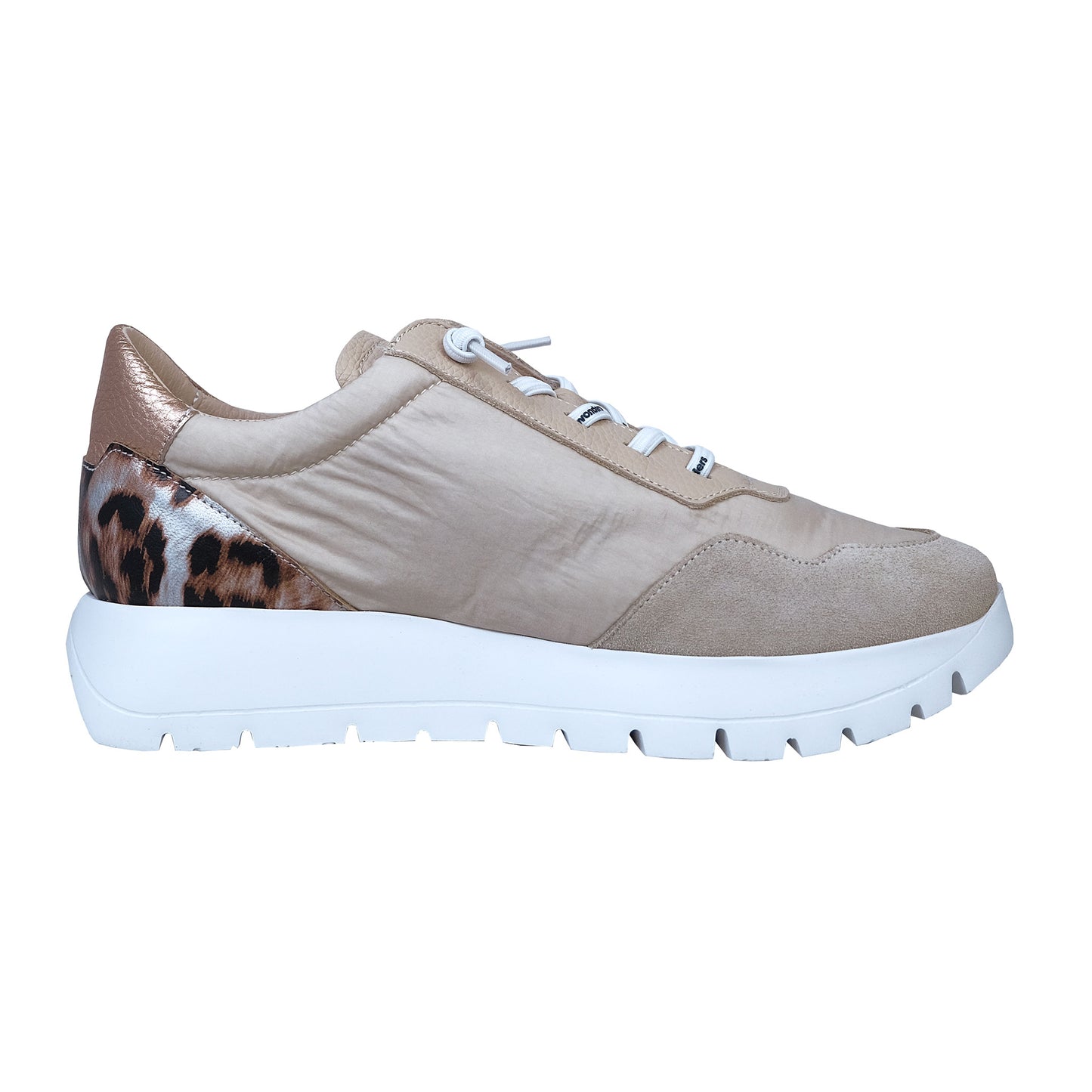 Wonders Odisei: Women's Beige Leather Comfort Shoes A-2100