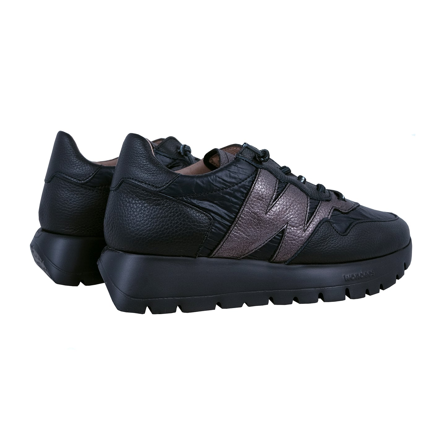 Wonders Odisei – Zapatillas Mujer Plataforma Negro: A-2491