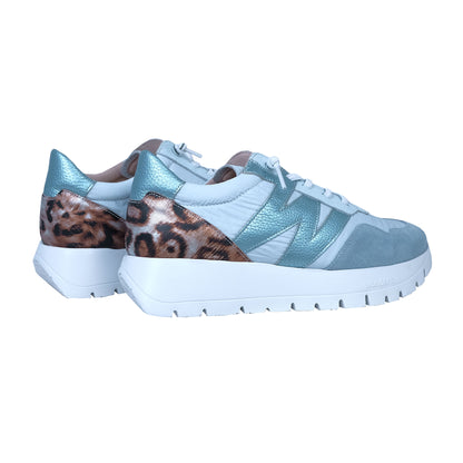 Wonders Odisei: Zapatillas Mujer Piel Azul Confort A-2100