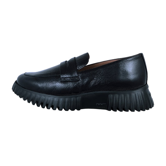 Wonders Flexfly – Mocasines Mujer Negro Charol: A-4402