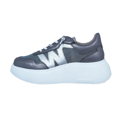 Wonders Roma - Zapatos Mujer Plata Plataforma A-3640